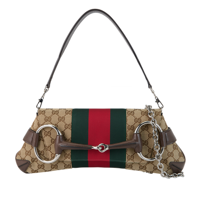Horsebit Chain Medium Shoulder Bag, front view